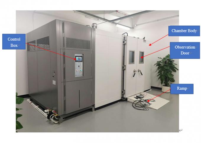 Wchodzenie w komorę badawczą ciepła o stałej wilgotności do badania paneli słonecznych IEC60068-2 2